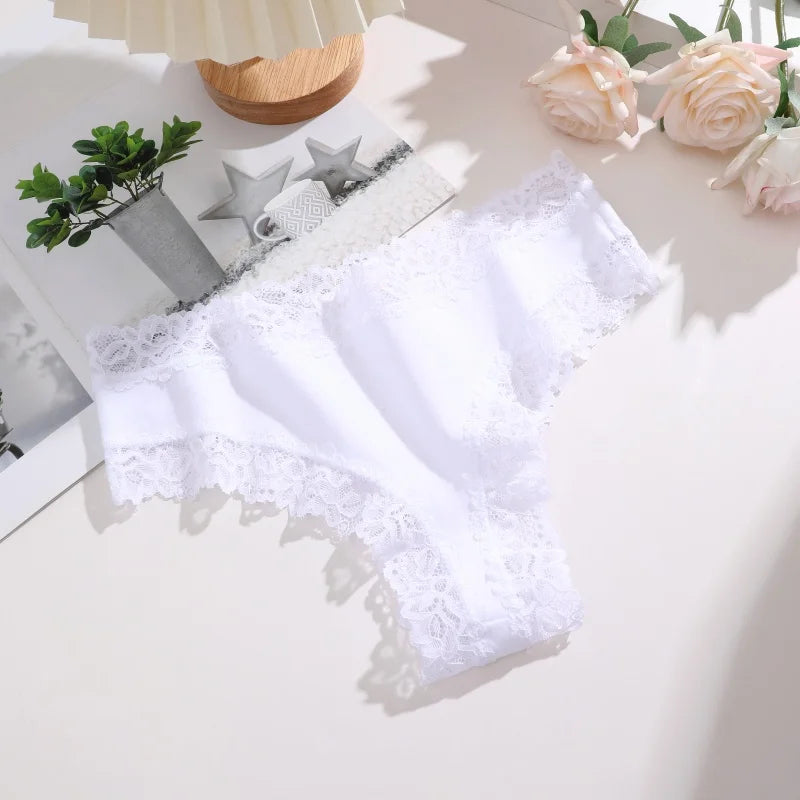 Women Cotton Panties Lace Female Sexy Briefs Pantys Ladies Breathable Underwear Girls S-XL Intimates Lingerie Soft Thongs Panty