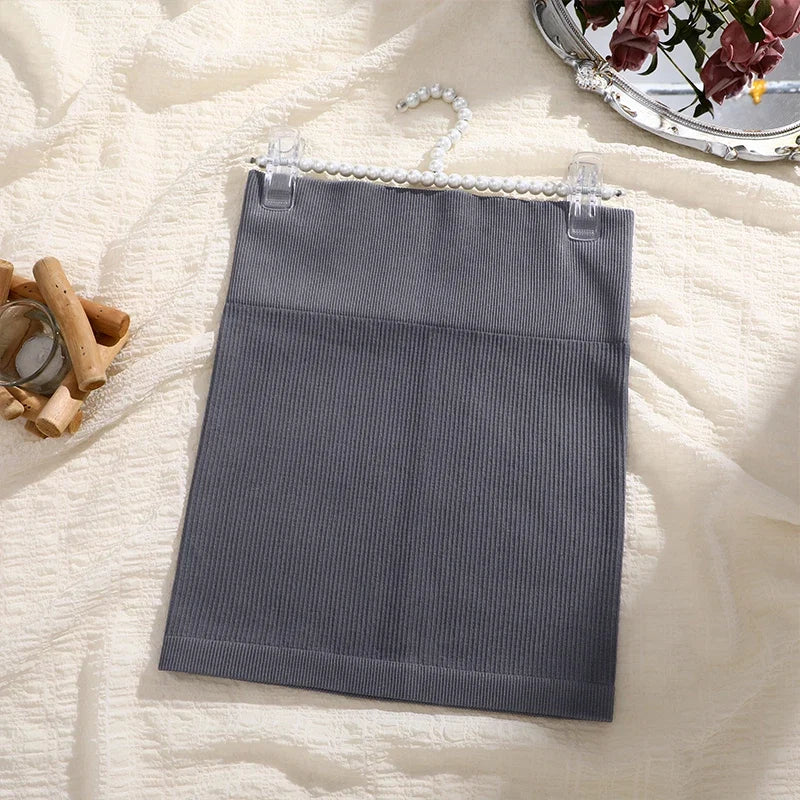 1Pcs Spring Summer New High Waist Elastic Business Women's Mini Skirt Black Slimming Knitted Half Body Skirt Professional Work