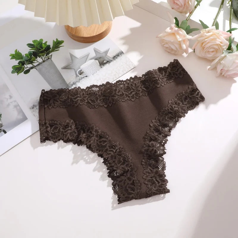 Women Cotton Panties Lace Female Sexy Briefs Pantys Ladies Breathable Underwear Girls S-XL Intimates Lingerie Soft Thongs Panty