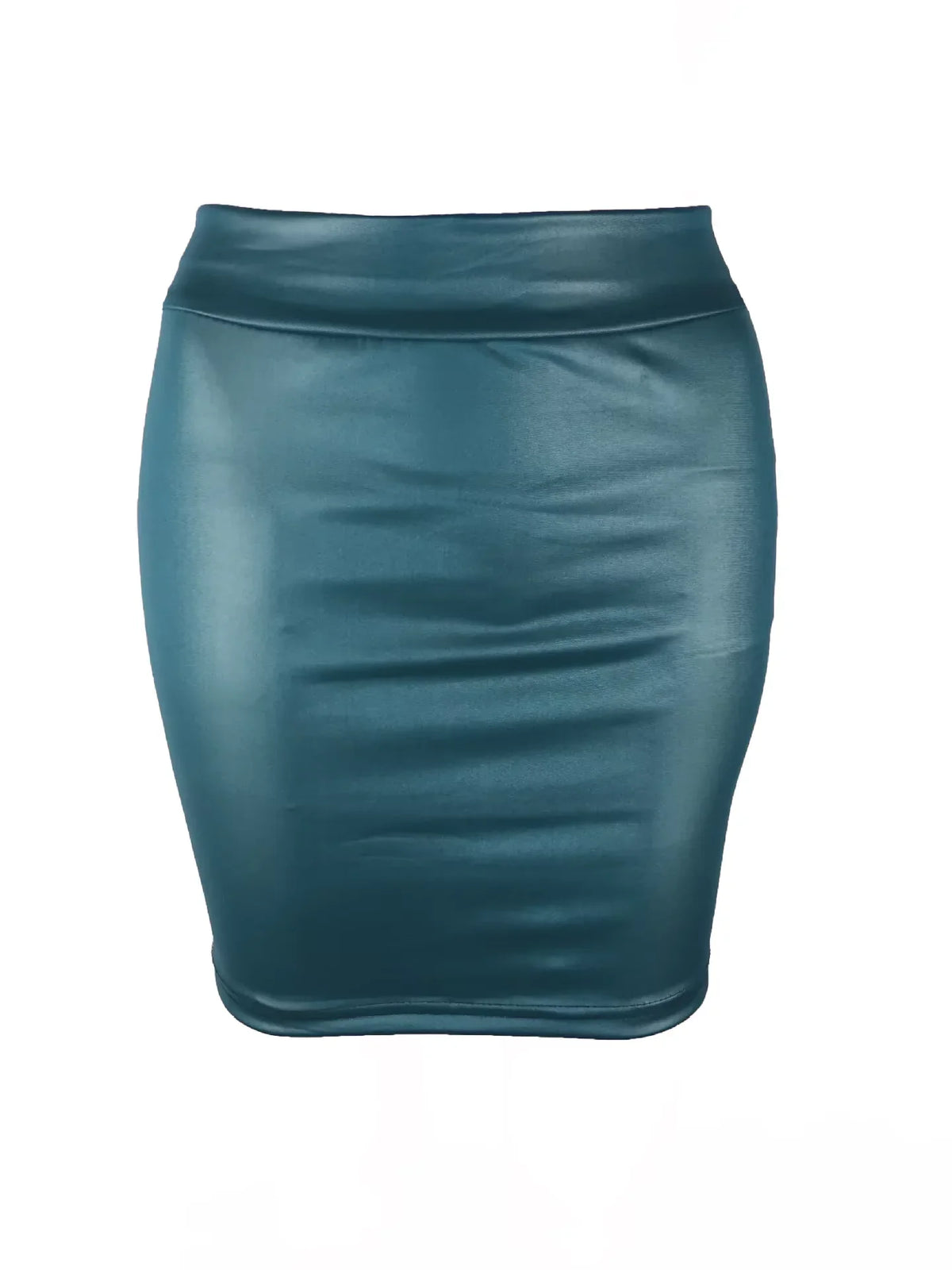 Matte Leather Slim Mini Skirt High Waist Sexy Fashion Imitation PU Leather Skirt Short Korean Nightclub Streetwear for Women