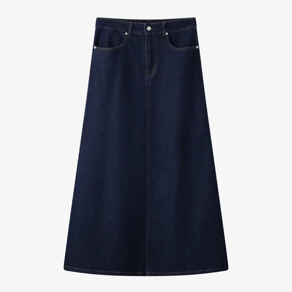 AS SS26  stretch denim skirt fashion lady wear elastic fabric ( waist expands about 2-3cm)