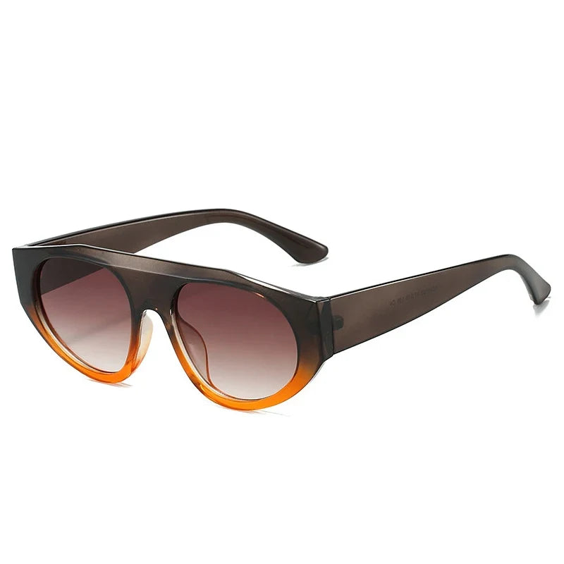 SHAUNA Retro Pilot Men Sunglasses Shades UV400 Fashion Gradient Women Double Color Punk Sun Glasses