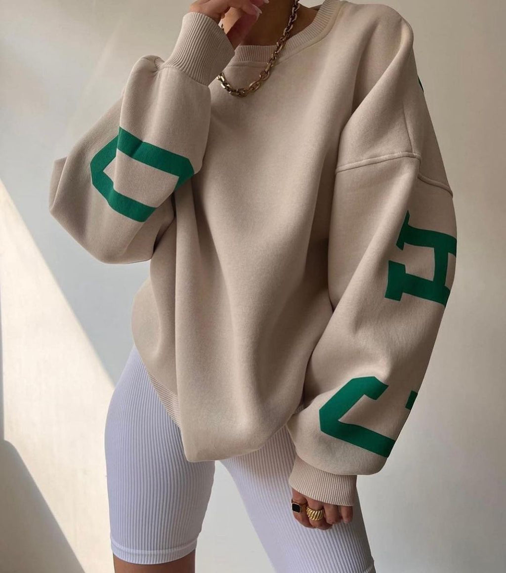 Reaper unit worldwide Casual Letters Print Sweatshirt Women Long Sleeve Loose Hoodies Y2k Streetwear