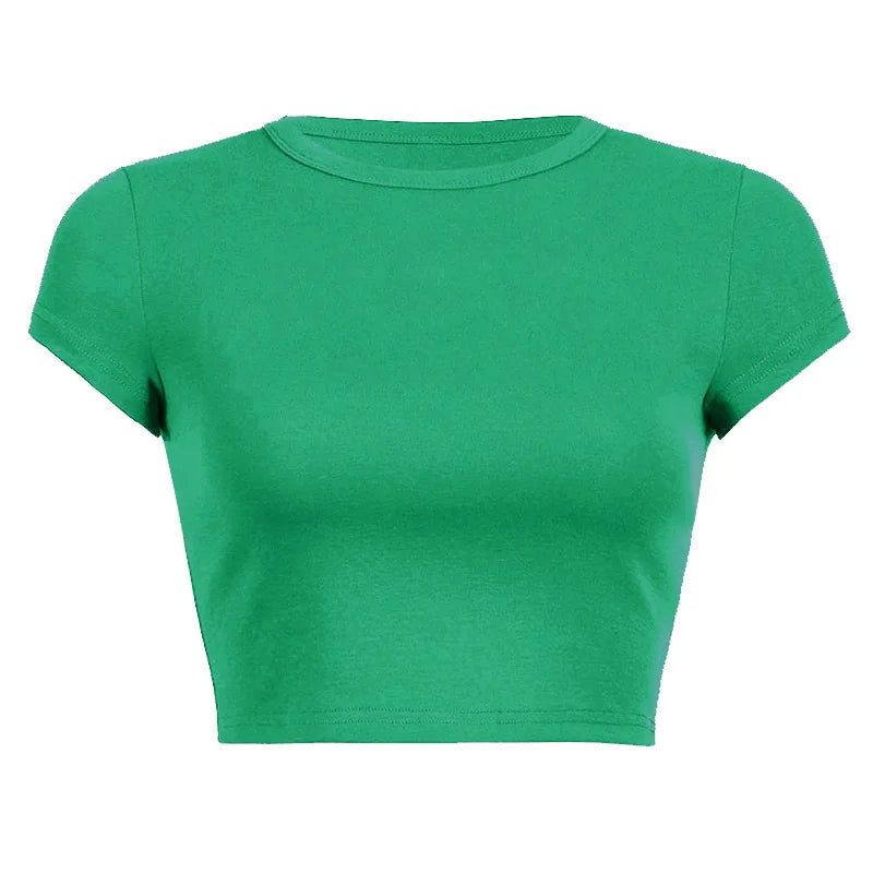 Vintage Clothes for Women Solid Color Short Style Crop Top Sexys Y2k Tops Woman 2024 Aesthetic Women's Blouses Harajuku Summer