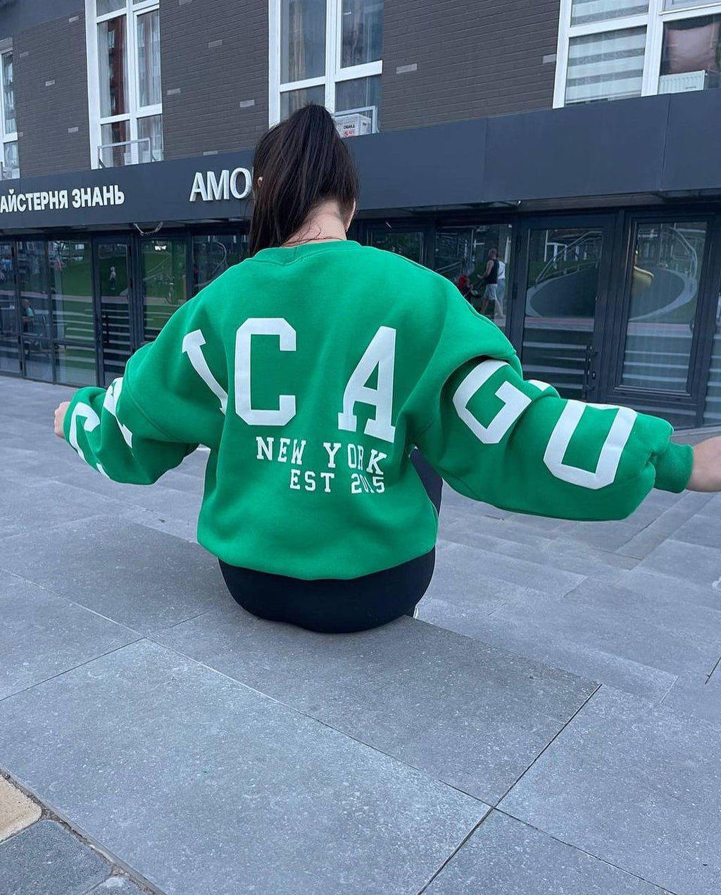 Reaper unit worldwide Casual Letters Print Sweatshirt Women Long Sleeve Loose Hoodies Y2k Streetwear
