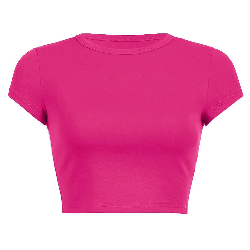 Vintage Clothes for Women Solid Color Short Style Crop Top Sexys Y2k Tops Woman 2024 Aesthetic Women's Blouses Harajuku Summer