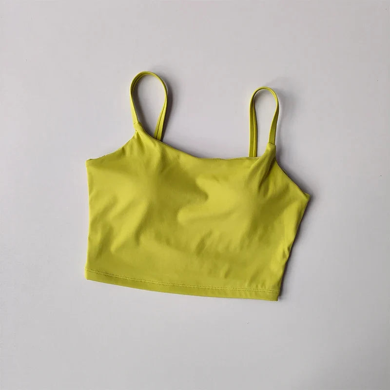High-end Sports Bra Gym Camisole Fixed Pad Push-up Sports Underwear Women's Strapless Beauty Back Training Fitness Bra Yoga Bra