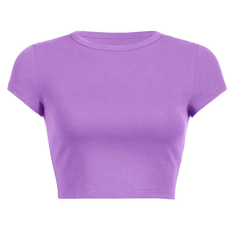 Vintage Clothes for Women Solid Color Short Style Crop Top Sexys Y2k Tops Woman 2024 Aesthetic Women's Blouses Harajuku Summer