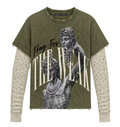 STREETZ IZ WATCHIN T-Shirt Layered Statue Graphic