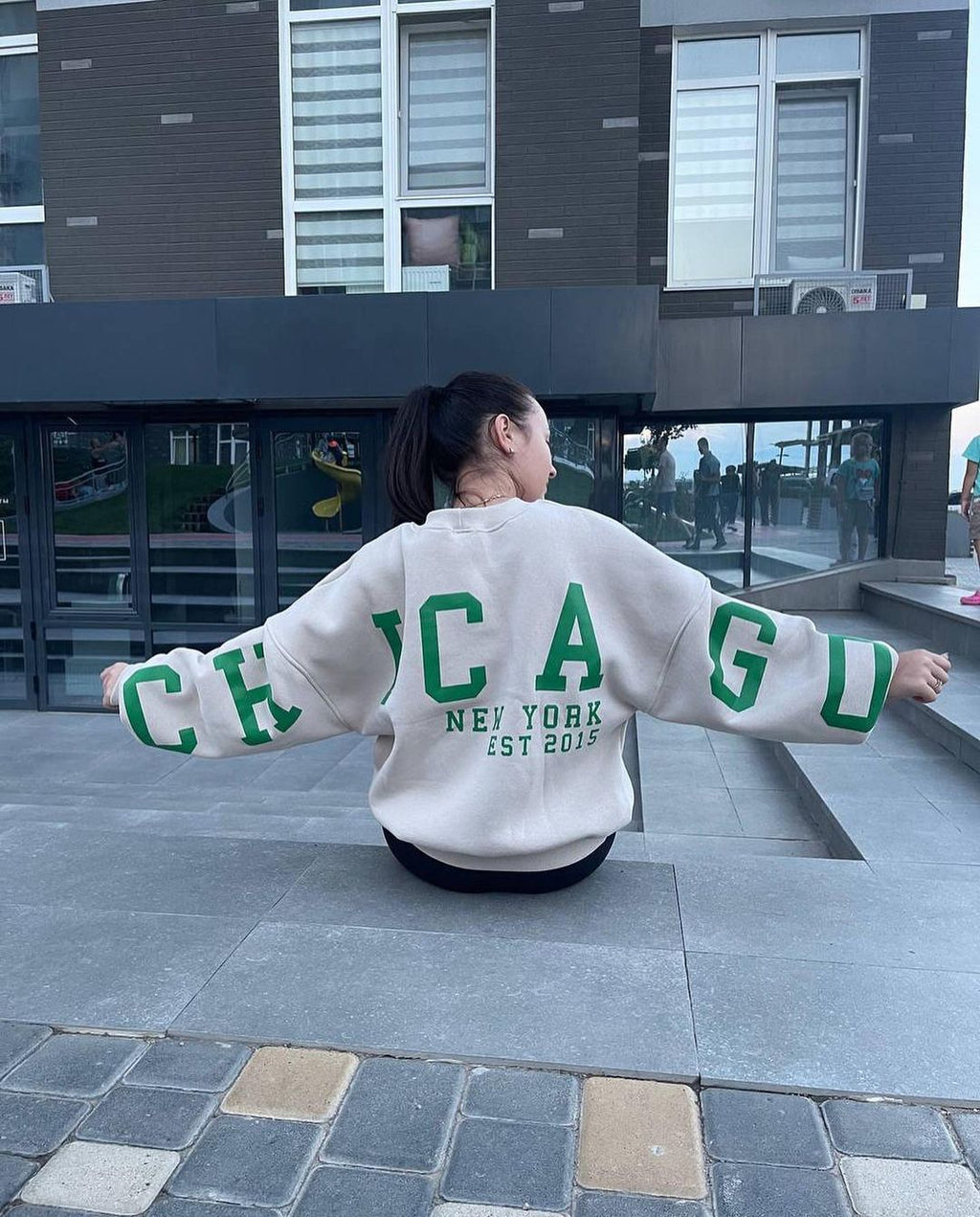 Reaper unit worldwide Casual Letters Print Sweatshirt Women Long Sleeve Loose Hoodies Y2k Streetwear