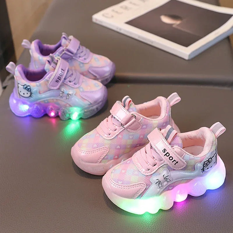 2025 NEW  Design Casual Shoes for Baby Girl Children Led Light Sneakers Kids Anti-slip Shoes Toddler Walking Shoes