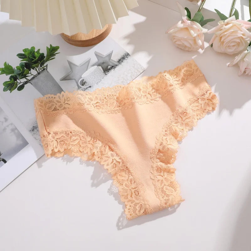 Women Cotton Panties Lace Female Sexy Briefs Pantys Ladies Breathable Underwear Girls S-XL Intimates Lingerie Soft Thongs Panty