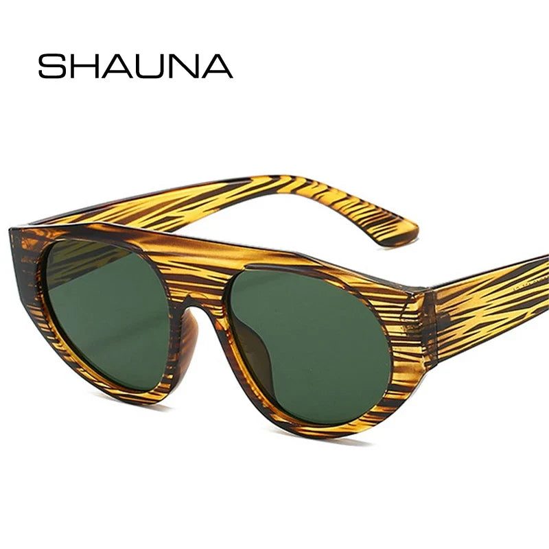 SHAUNA Retro Pilot Men Sunglasses Shades UV400 Fashion Gradient Women Double Color Punk Sun Glasses