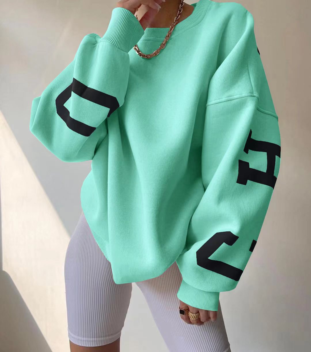 Reaper unit worldwide Casual Letters Print Sweatshirt Women Long Sleeve Loose Hoodies Y2k Streetwear