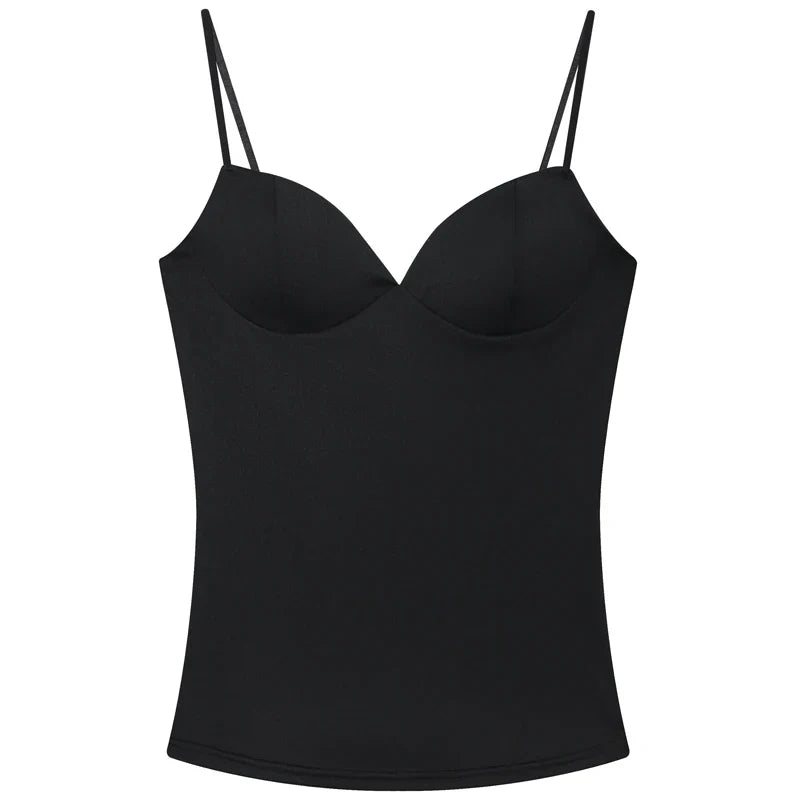 HXAO Burgundy Slip Top Women Summer Sexy Corset Tanks & Camis Fashion Sleeveless Backless Bra Top Chic Elegant Bustier Camisole