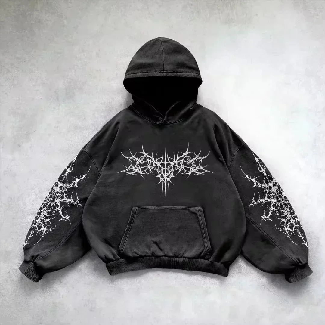 Korean Fashion Simple Gray Double Sided Oversized Zipper Hoodie Women Y2K New Harajuku Gothic Casual Joker Couple Sweatshirt
