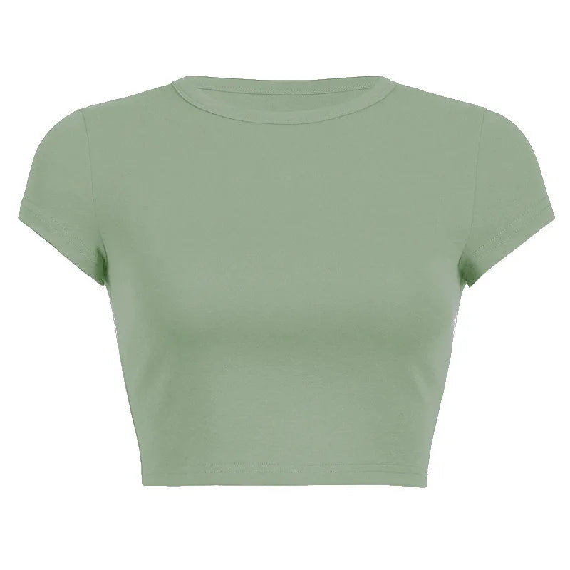 Vintage Clothes for Women Solid Color Short Style Crop Top Sexys Y2k Tops Woman 2024 Aesthetic Women's Blouses Harajuku Summer