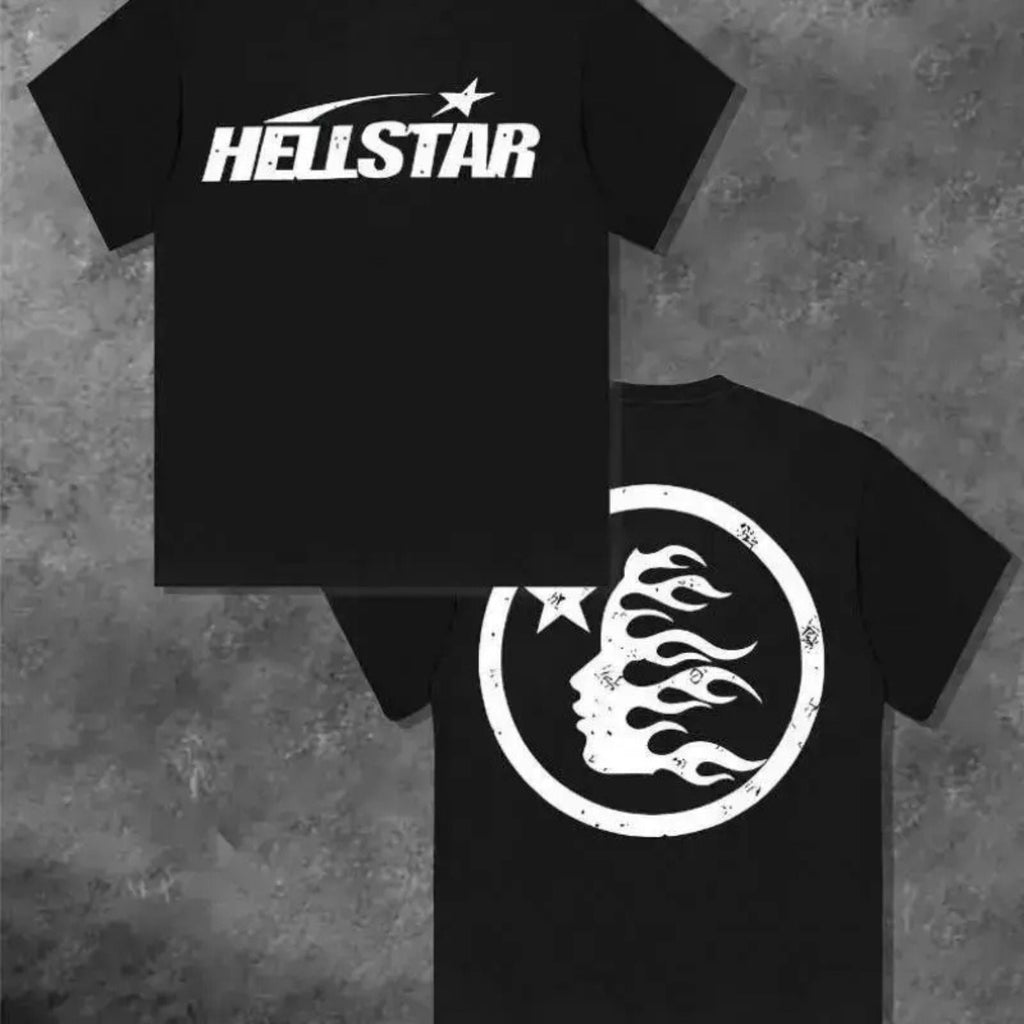 "Reaper unit worldwide hell star Star Power" Double-Sided Graphic T-Shirt – Urban Streetwear Oversized Cotton Top, Premium Y2K Aesthetic Celestial Tee