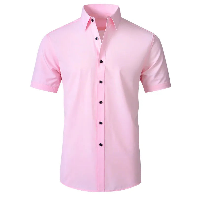 Men's Plus Size Button Up Short Sleeve Shirt