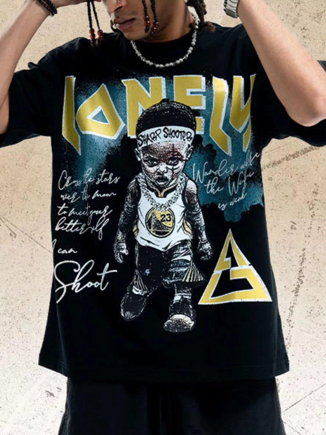 Men's Graphic Round Neck Half Sleeve T-Shirt