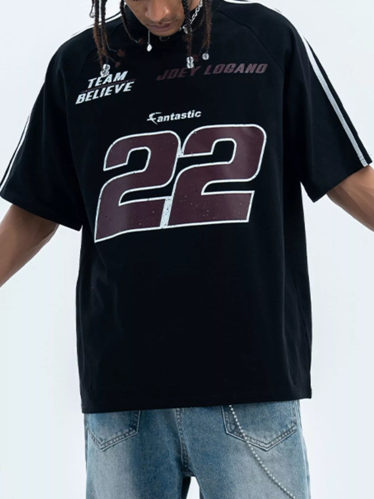 Men's Number Round Neck Short Sleeve T-Shirt