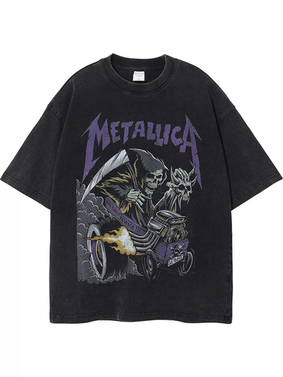 Men's Graphic Round Neck Vintage Wash T-Shirt