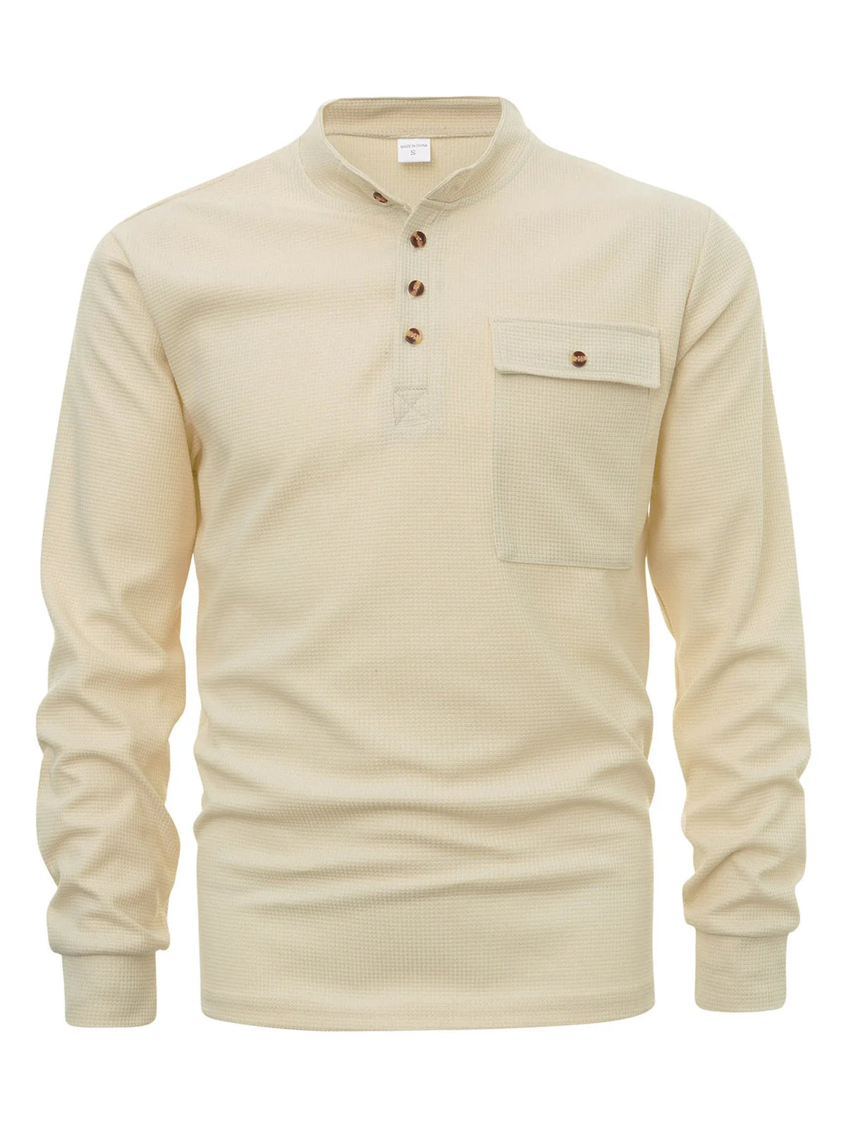 Men's Button Detail Long Sleeve T-Shirt