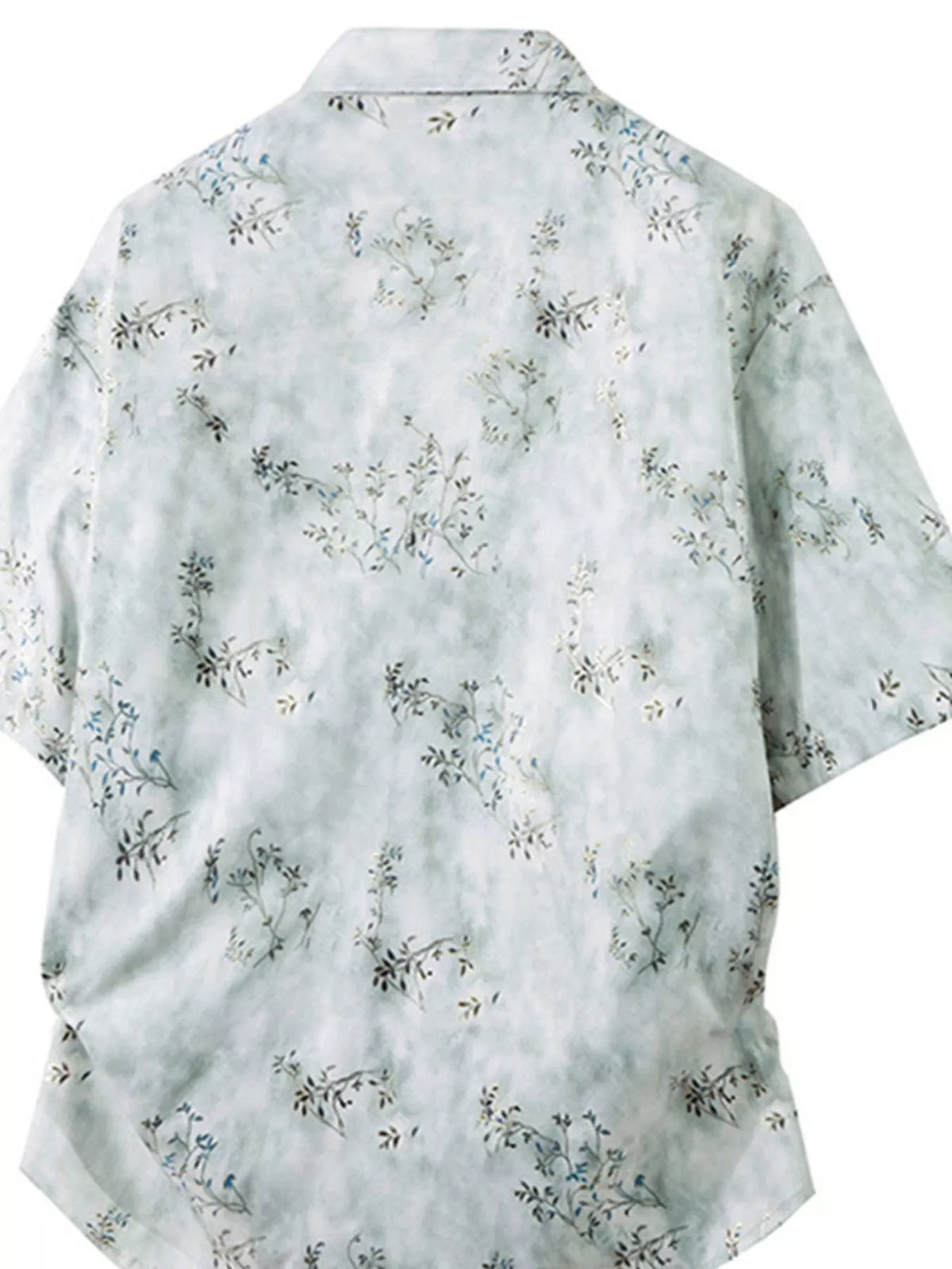 Men's Plus Size Tropical Print Short Sleeve Casual Shirt