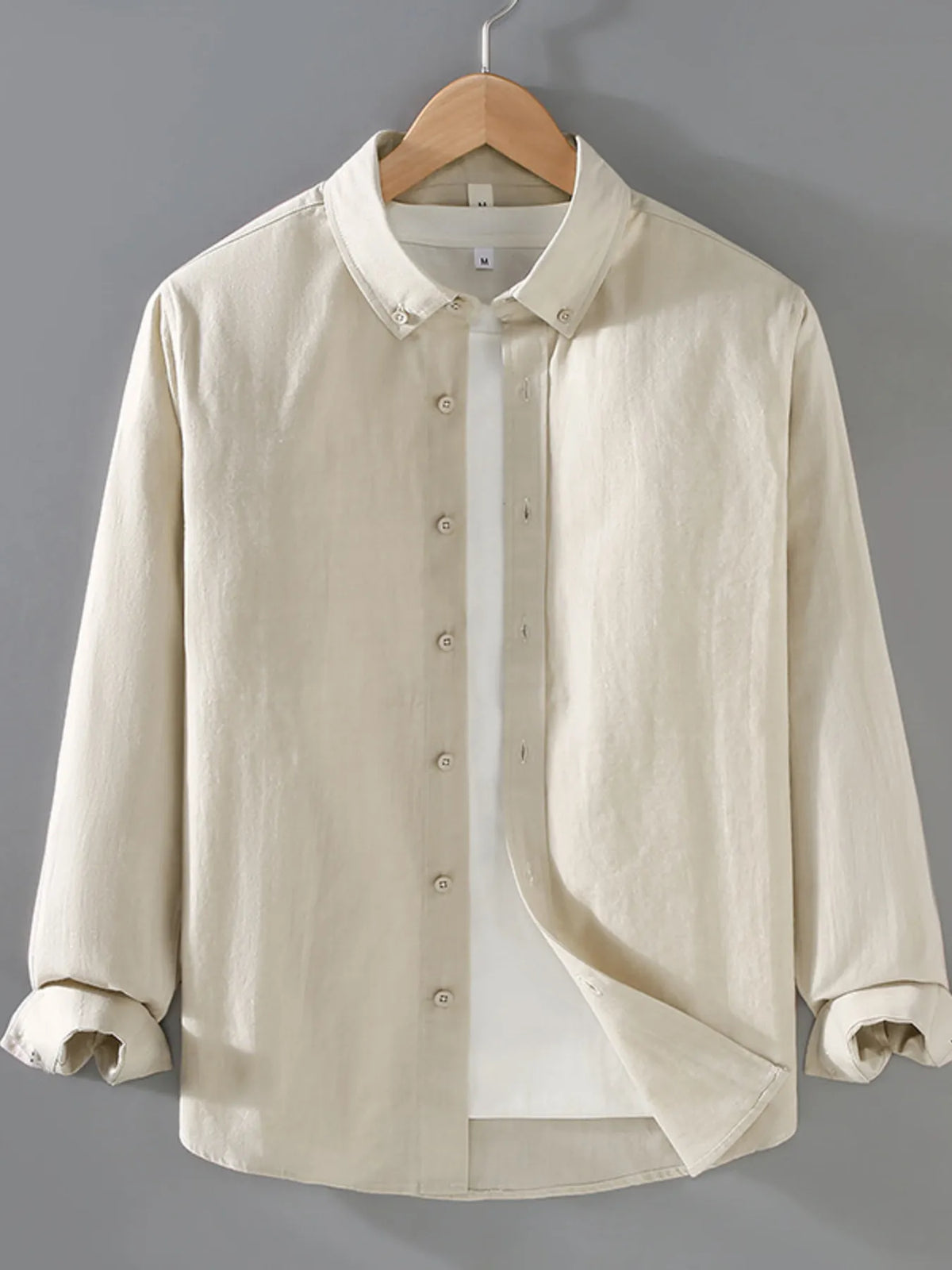 Men's Plus Size Button Up Long Sleeve Shirt