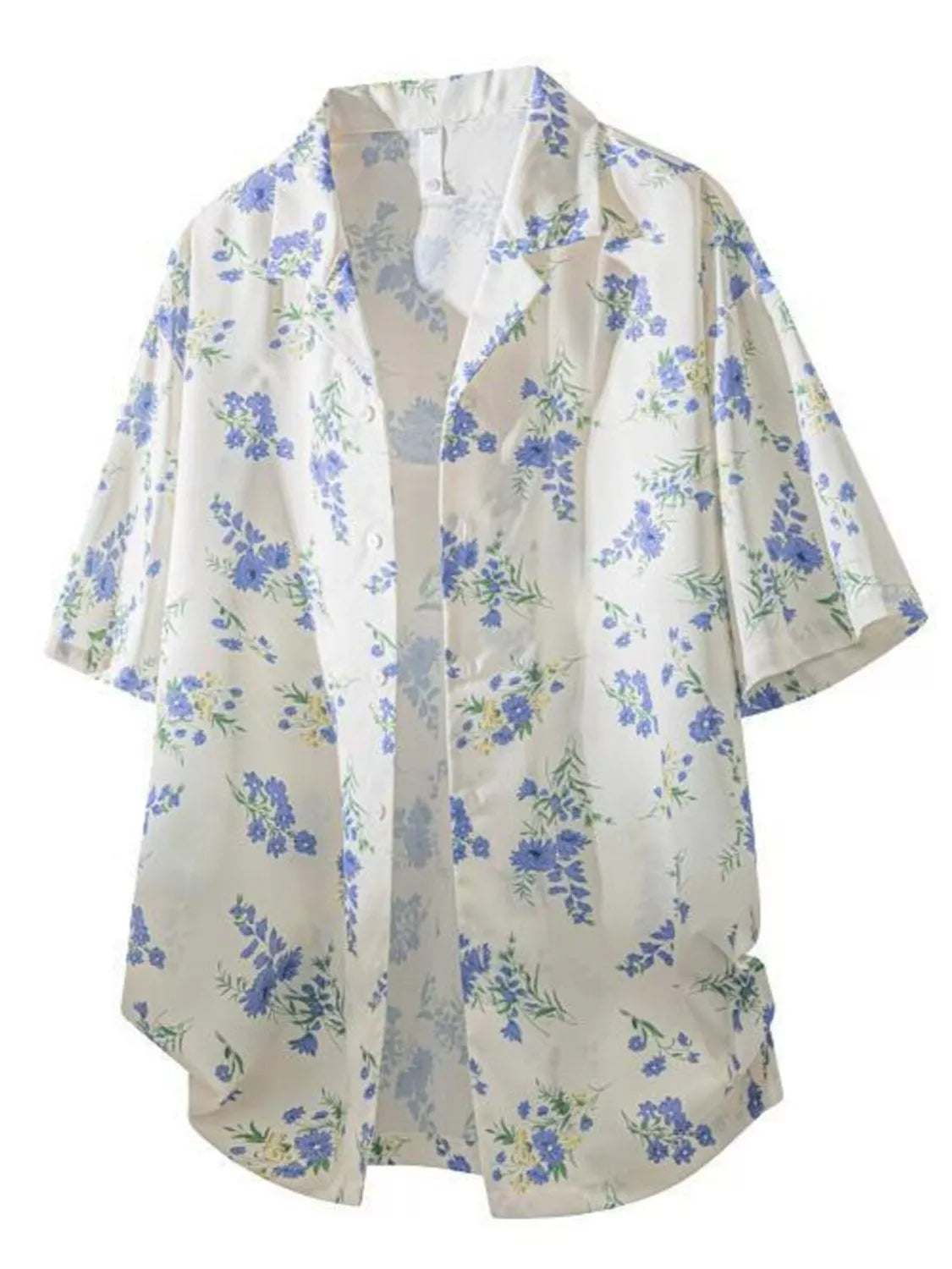 Men's Tropical Print Short Sleeve Shirt