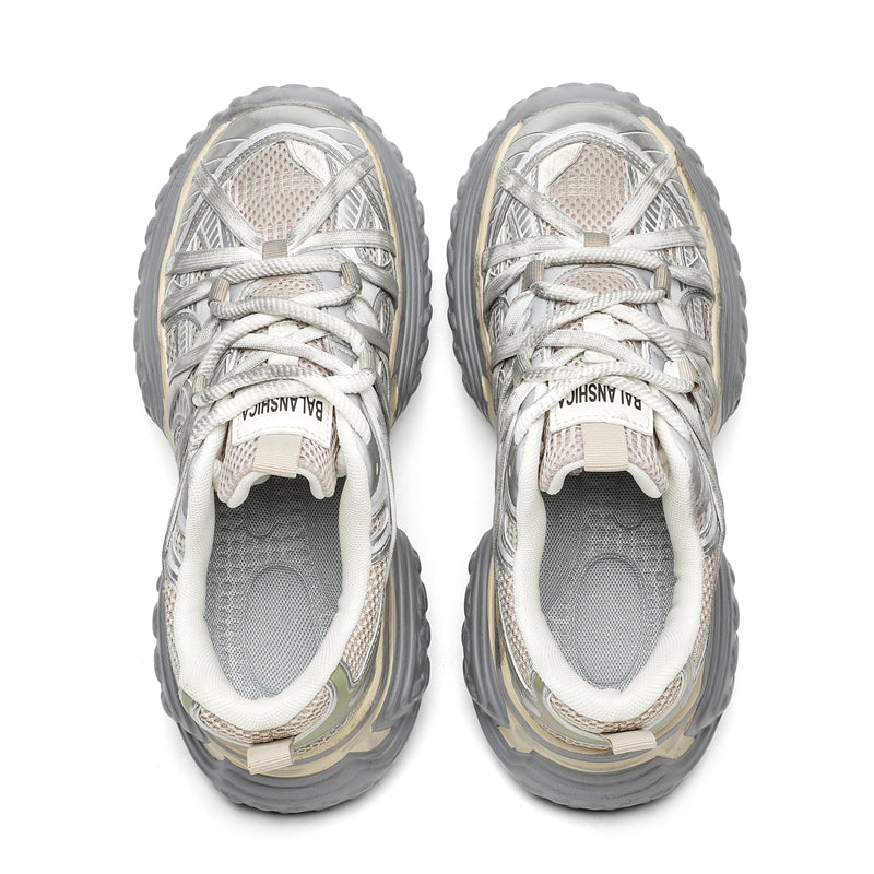Reaper unit worldwide S8888 Champagne Tire Sneakers