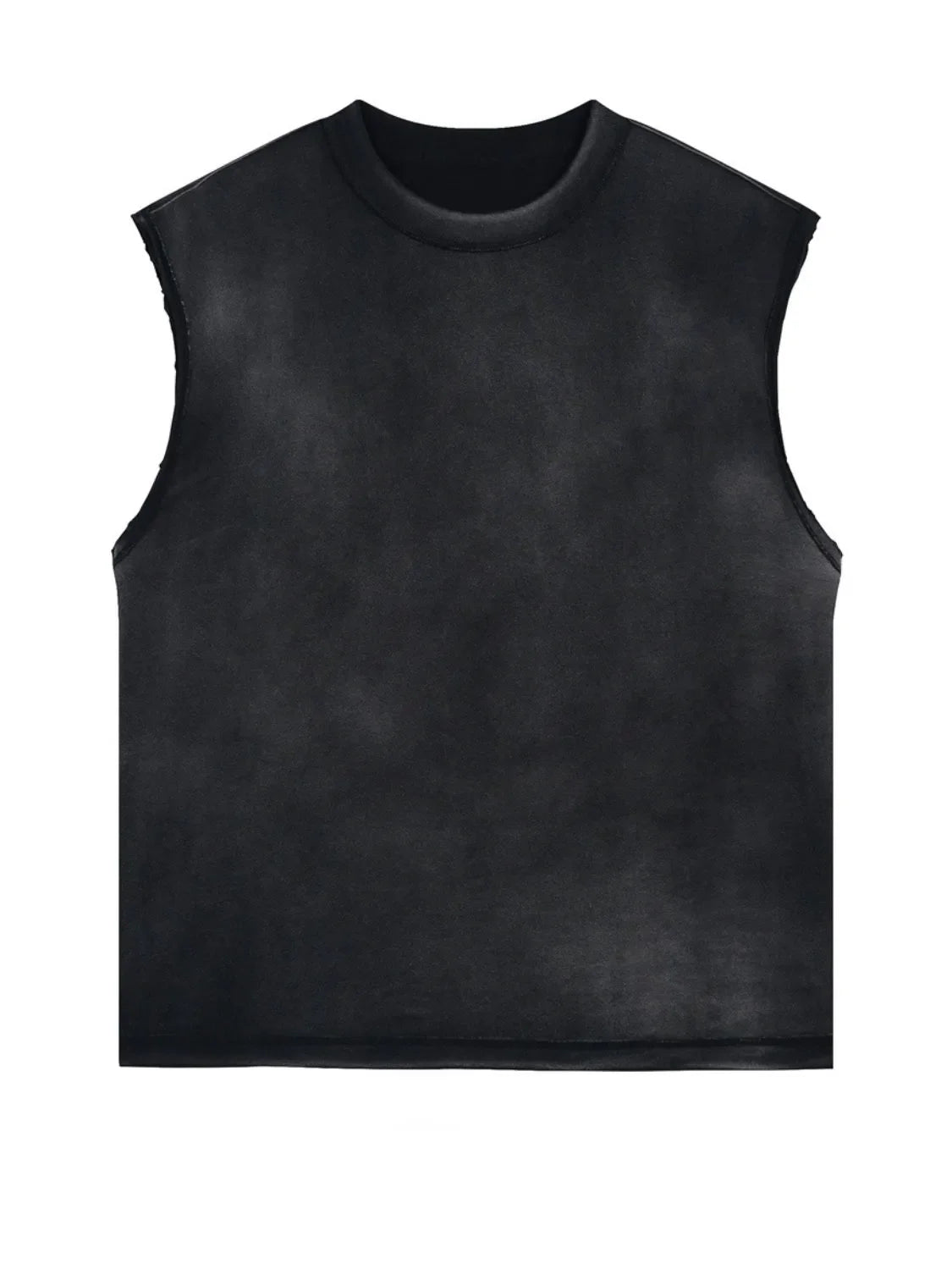 Men's Washed Round Neck Sleeveless Top