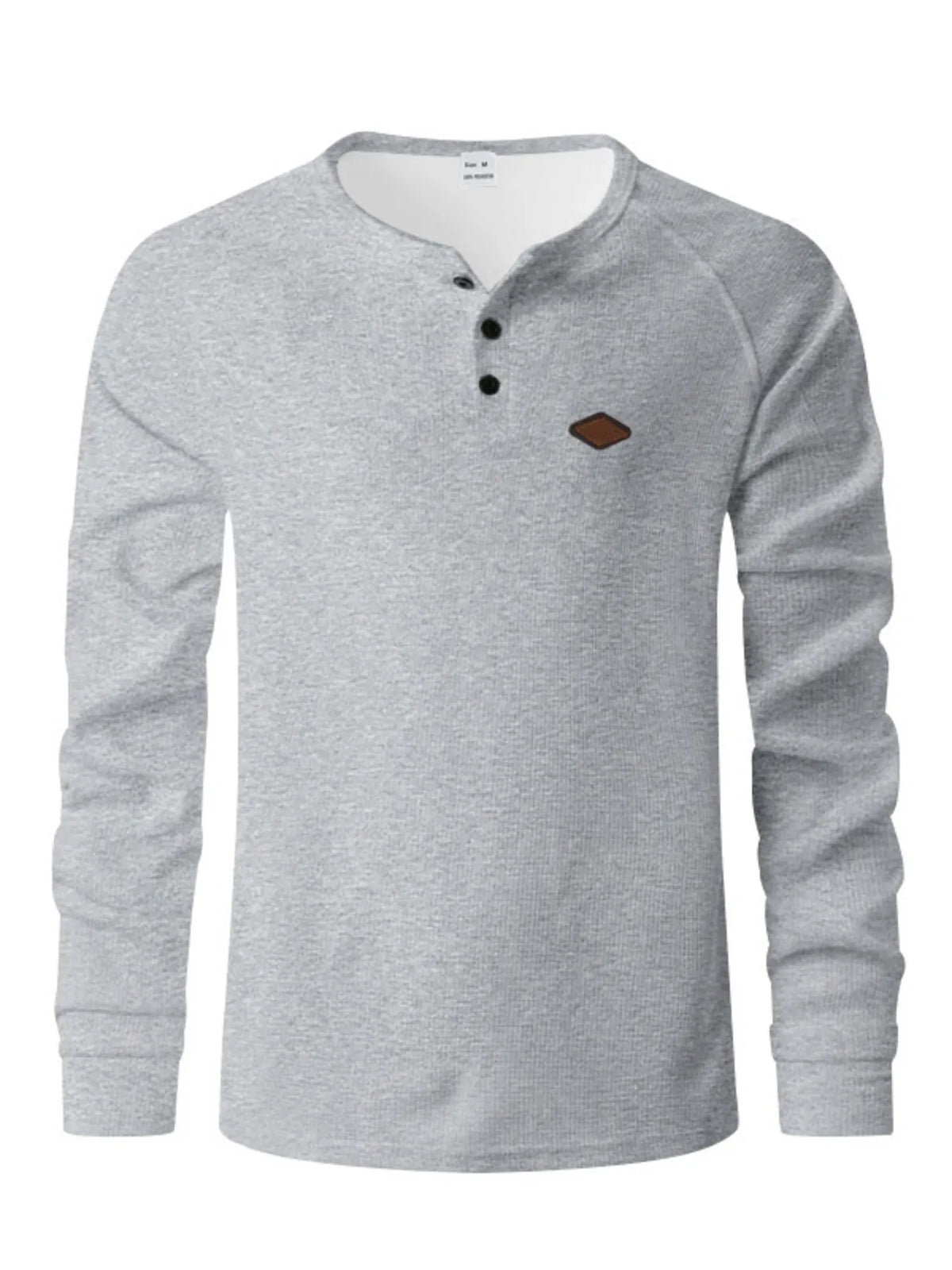 Men's Full Size Button Detail Long Sleeve T-Shirt Plus Size