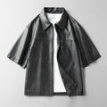 Reaper unit worldwide High Street Ins Style Leather Coat Short Sleeve Jacket