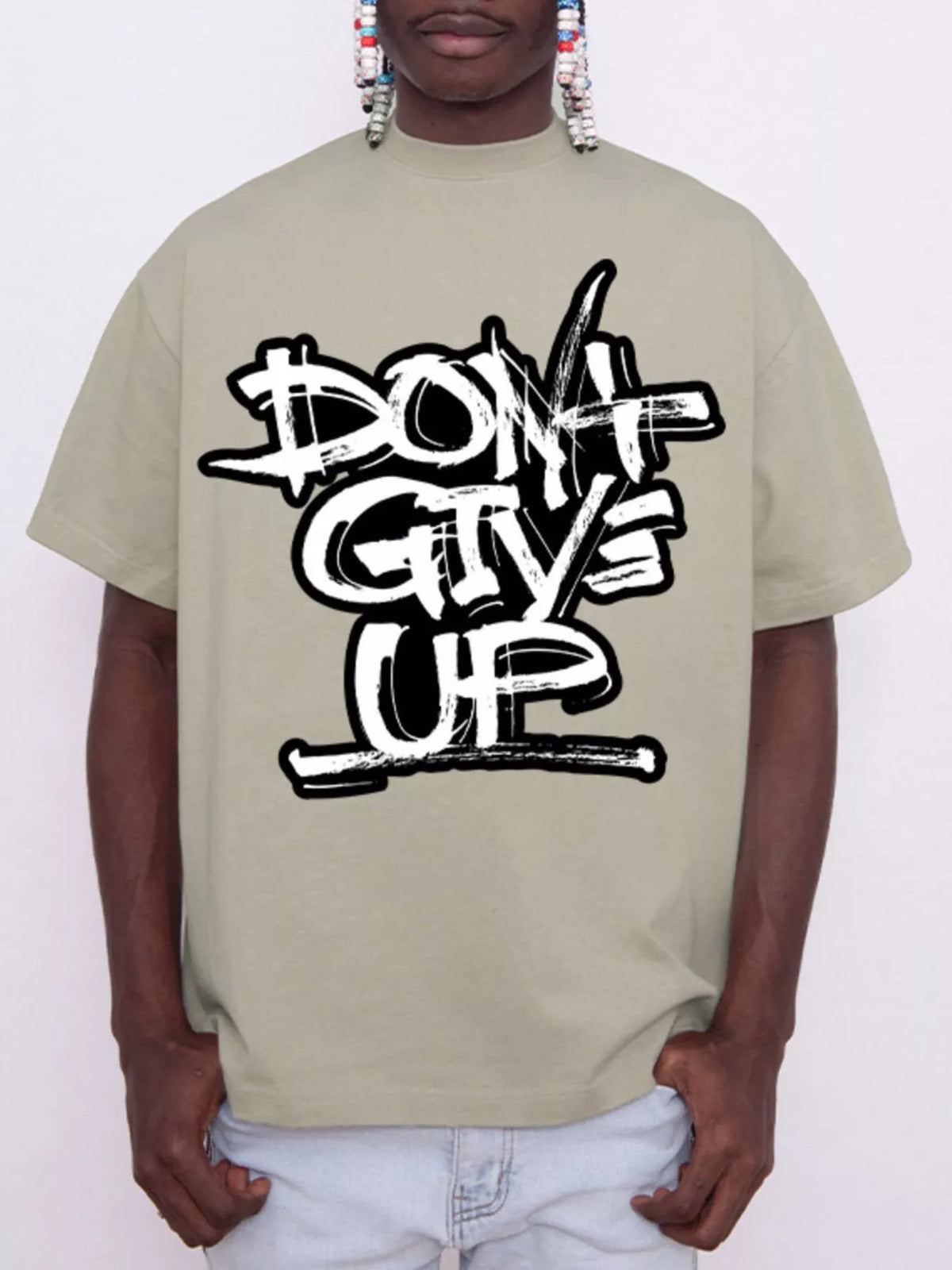 Men's Letter Graphic Crew Neck T-Shirt