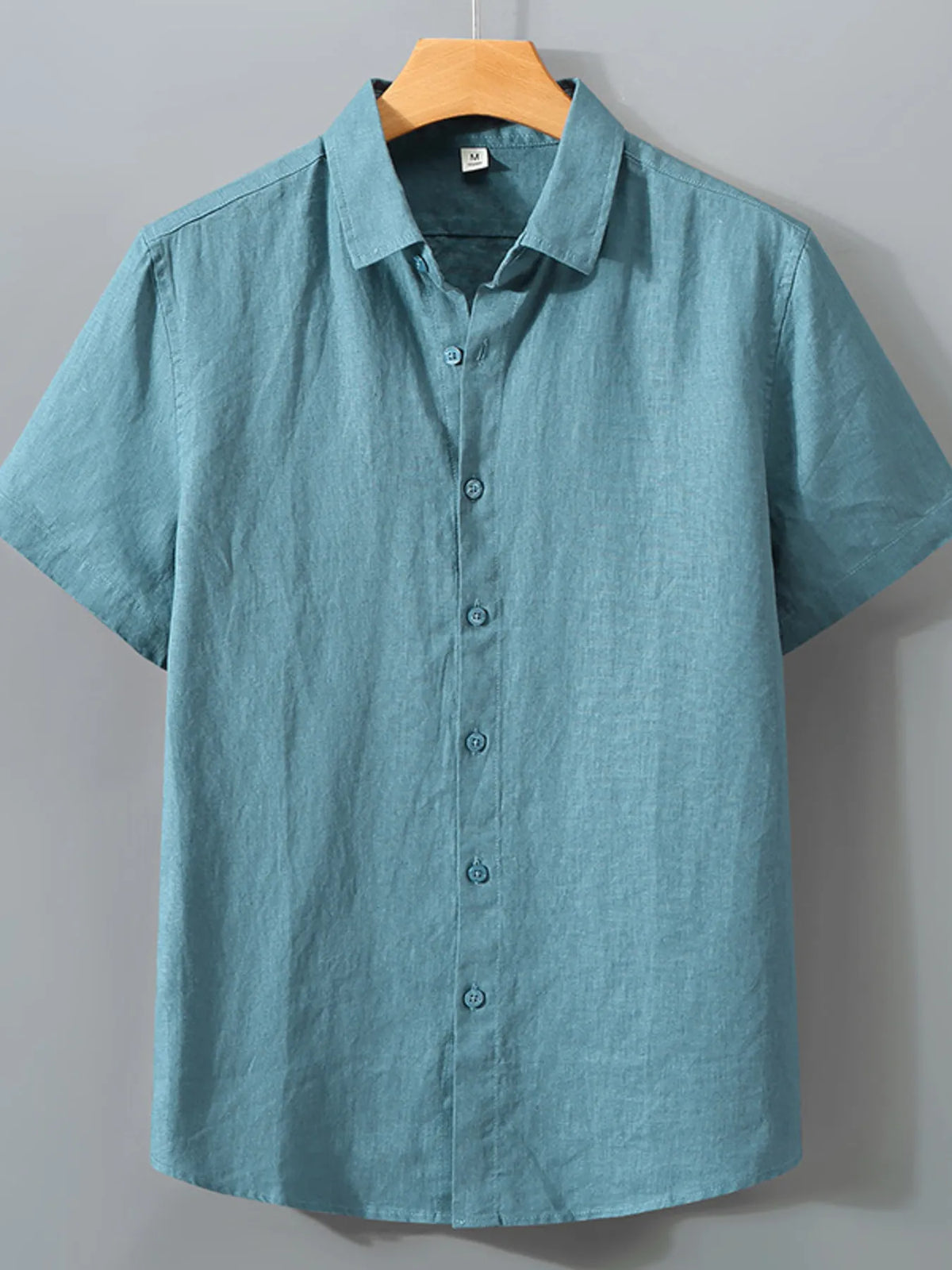 Men's Full Size Short Sleeve Button-Up Shirt Plus Size