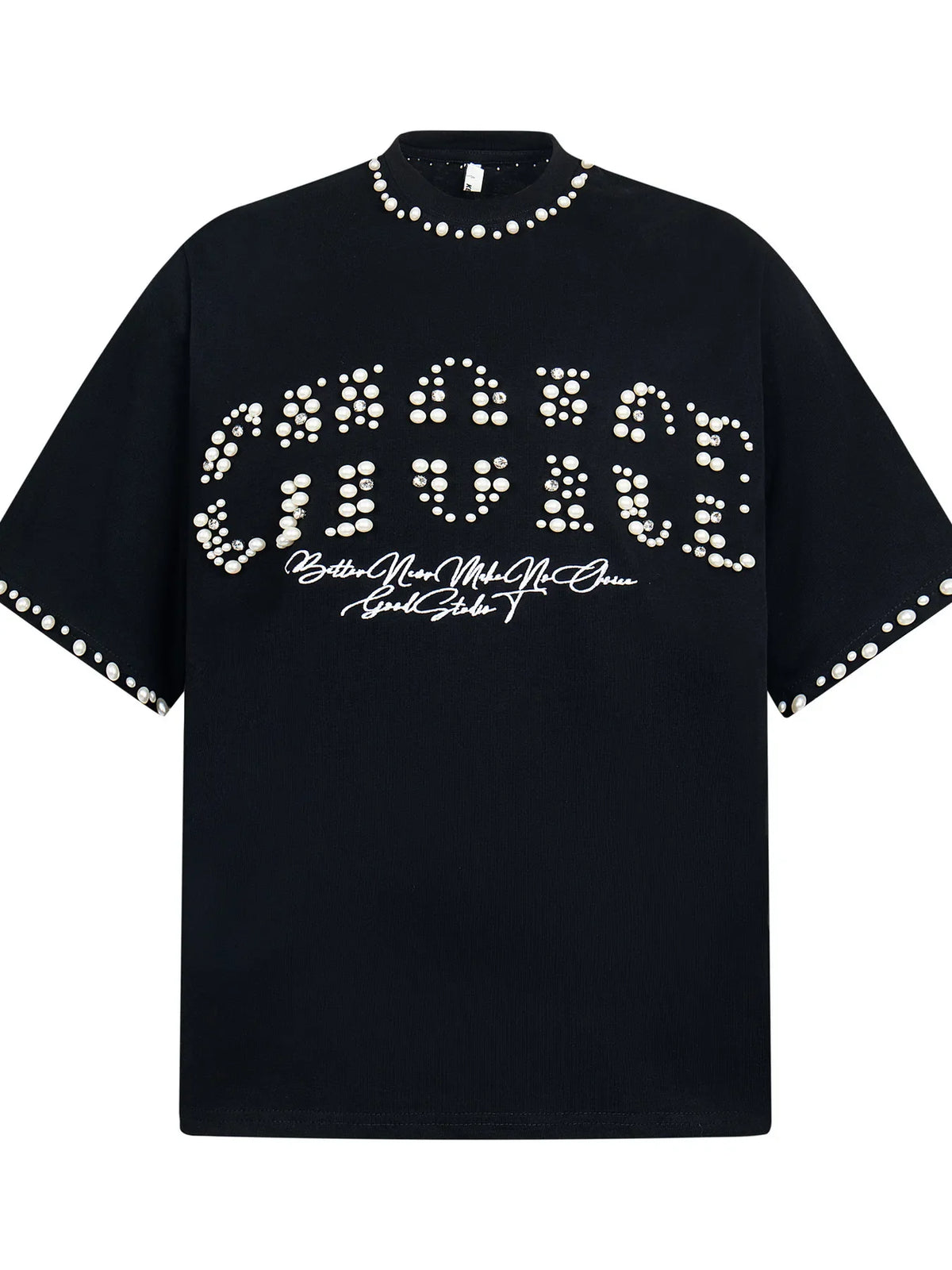Men's Pearl Detail Round Neck T-Shirt