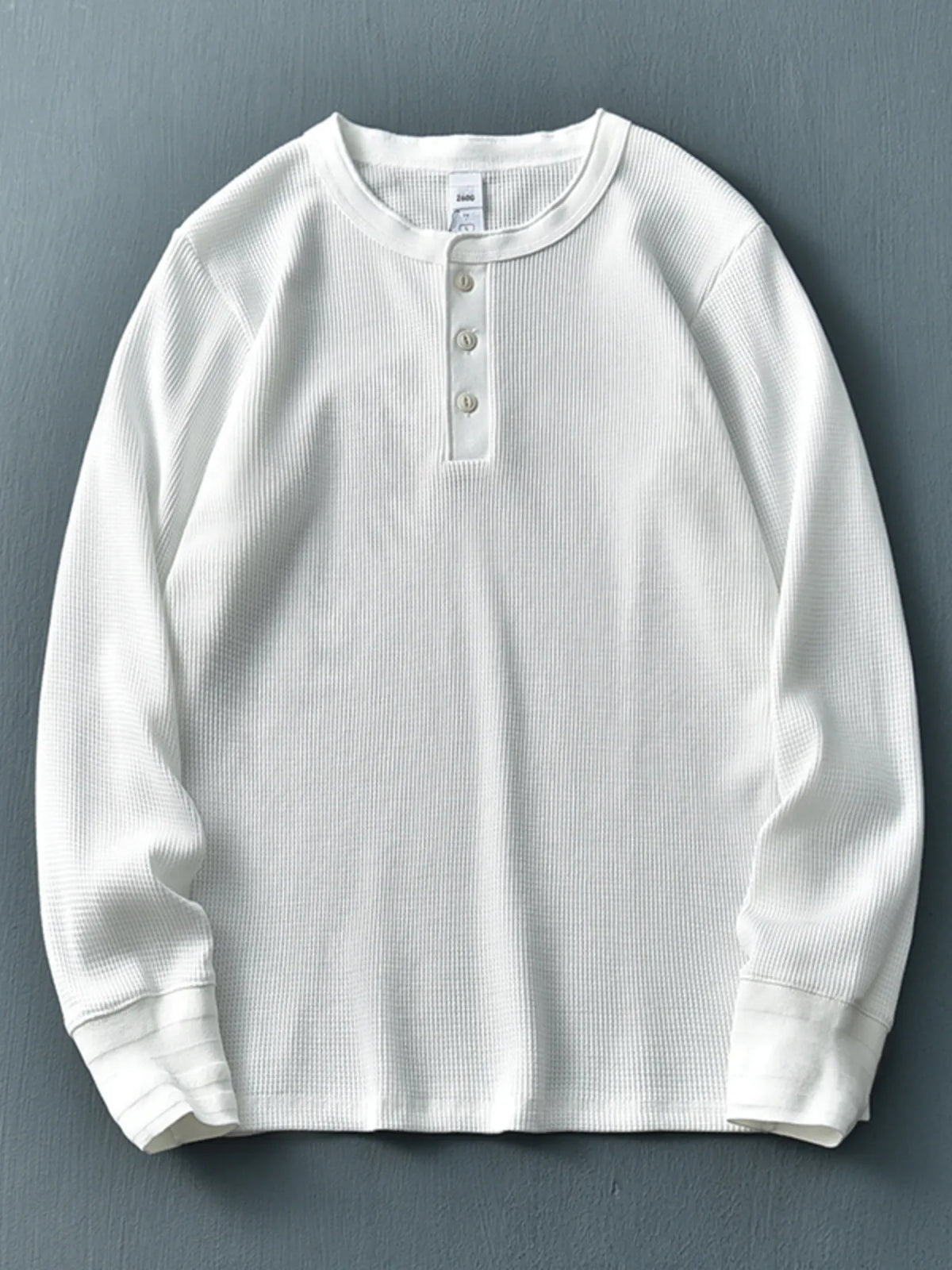 Men's Plus Size Button Detail Long Sleeve T-Shirt