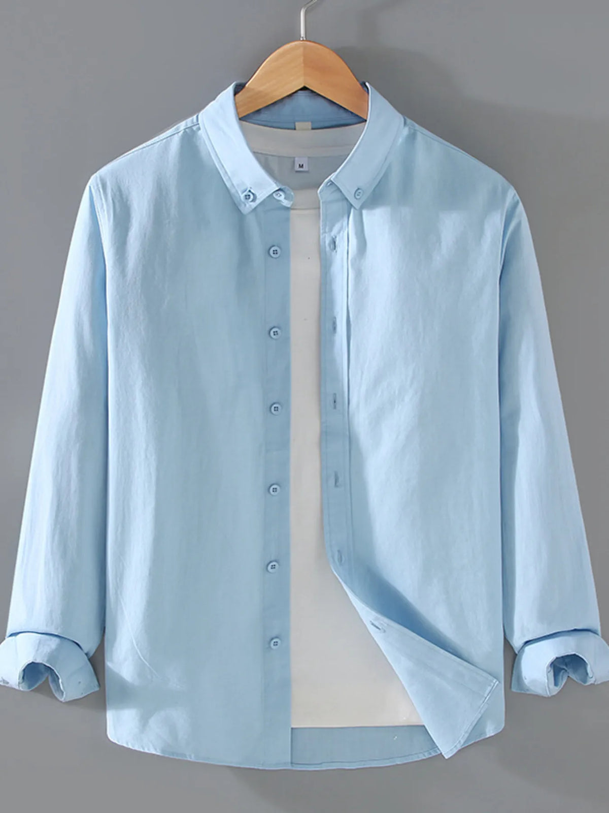 Men's Plus Size Button Up Long Sleeve Shirt