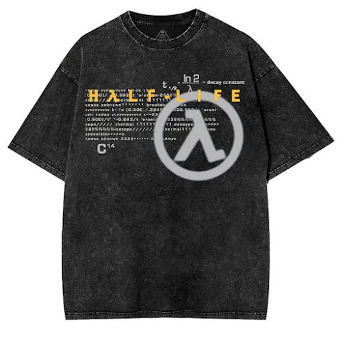 Half Life 1998 shirt T-Shirt  – Washed Tee Cotton Menswear Top  | SEP 89
