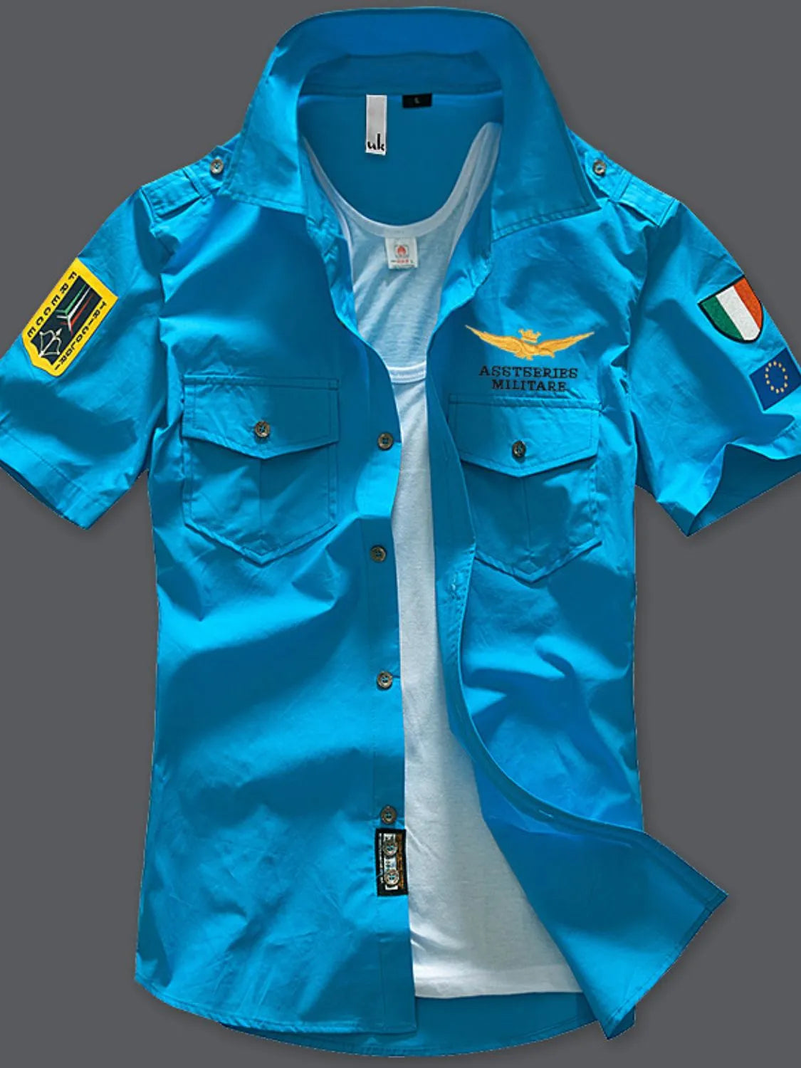 Men's Full Size Button Up Short Sleeve Shirt Plus Size