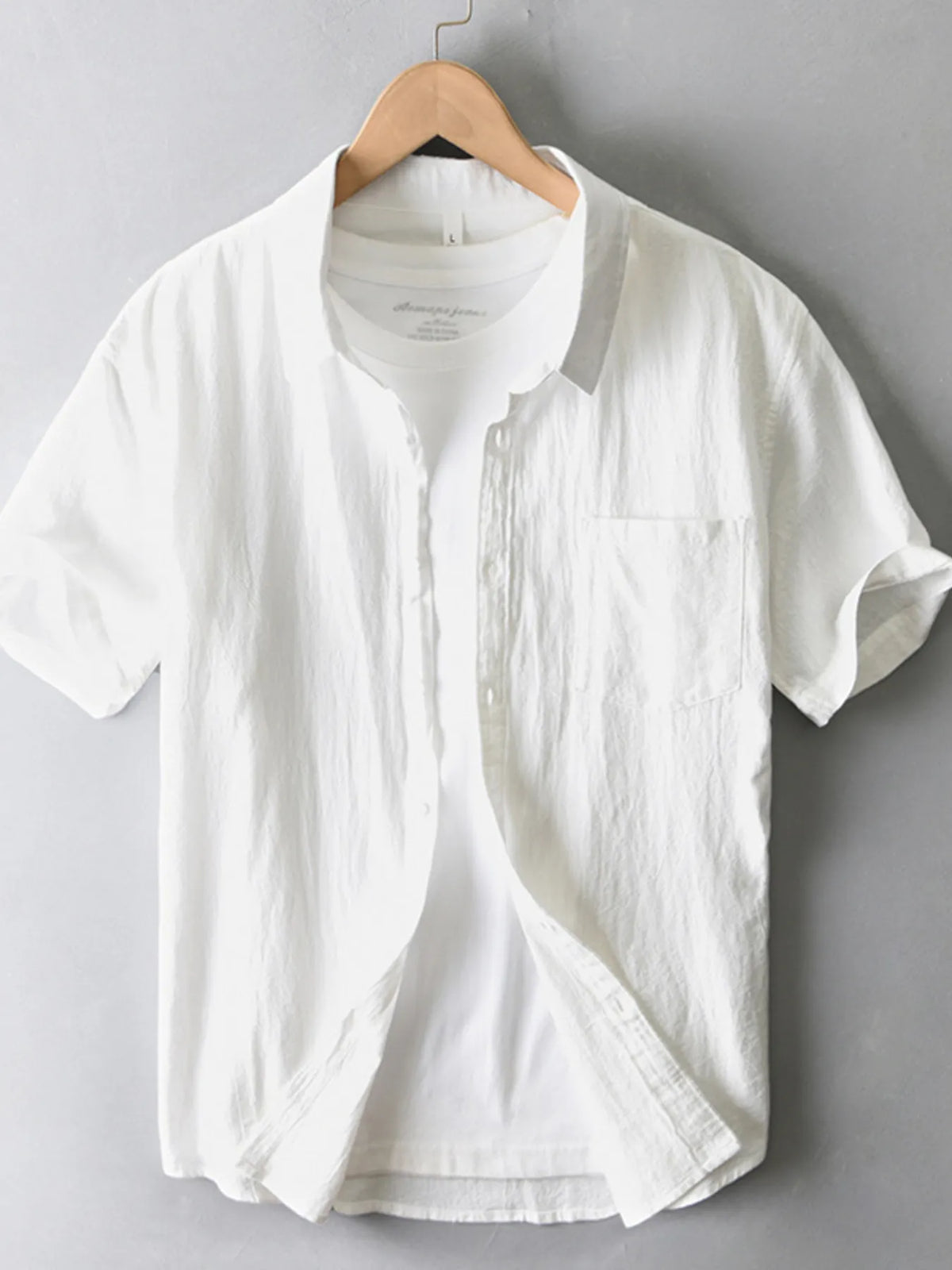 Men's Plus Size Button Up Short Sleeve Shirt