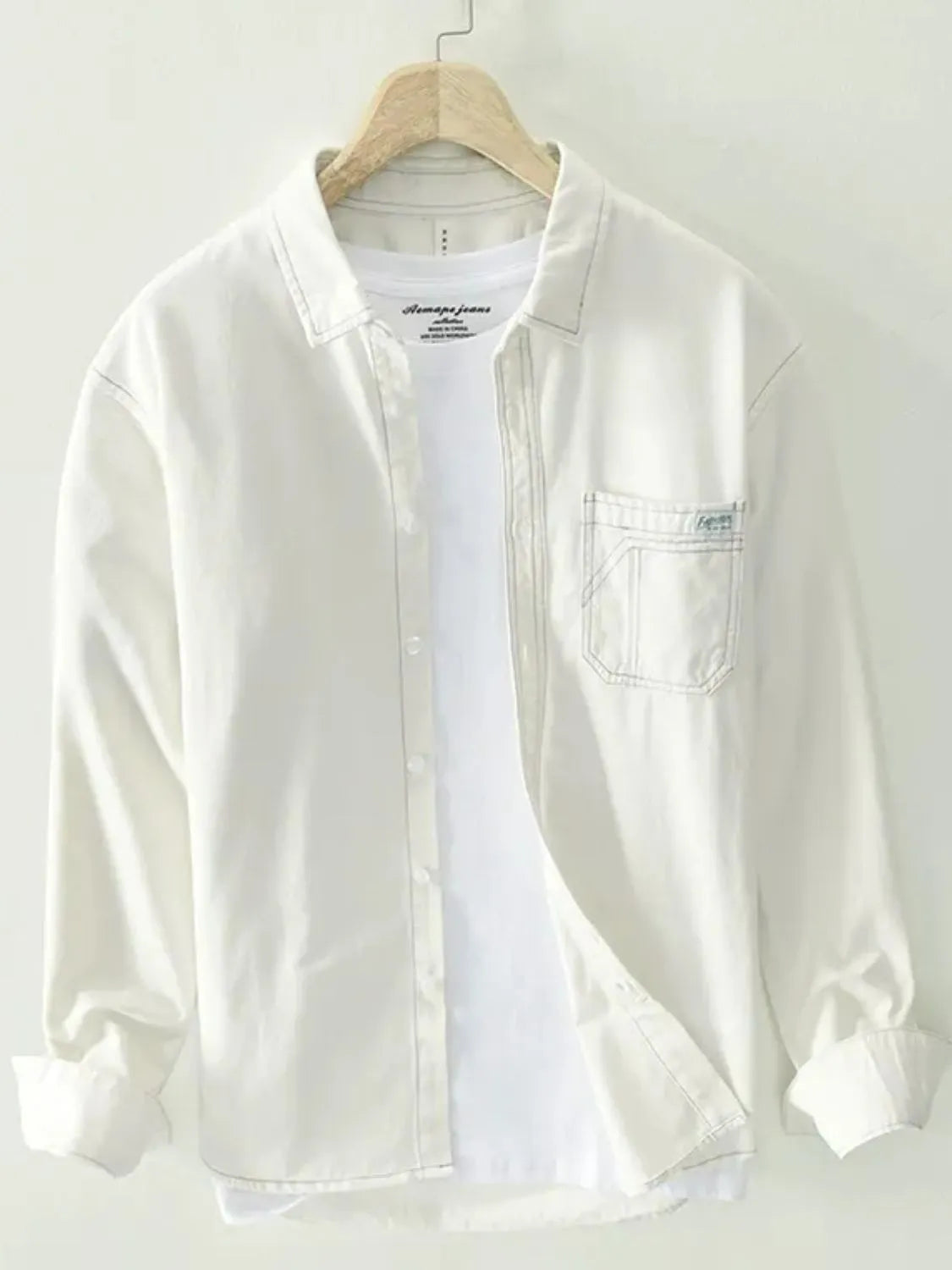 Men's Plus Size Button Up Long Sleeve Shirt