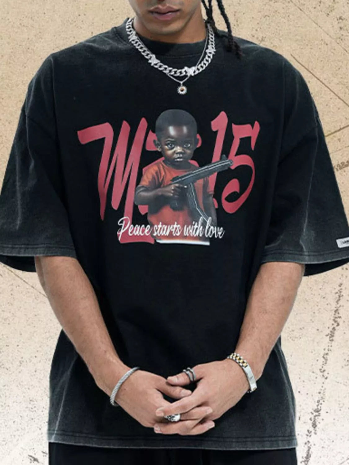 Men's Graphic Round Neck Half Sleeve T-Shirt