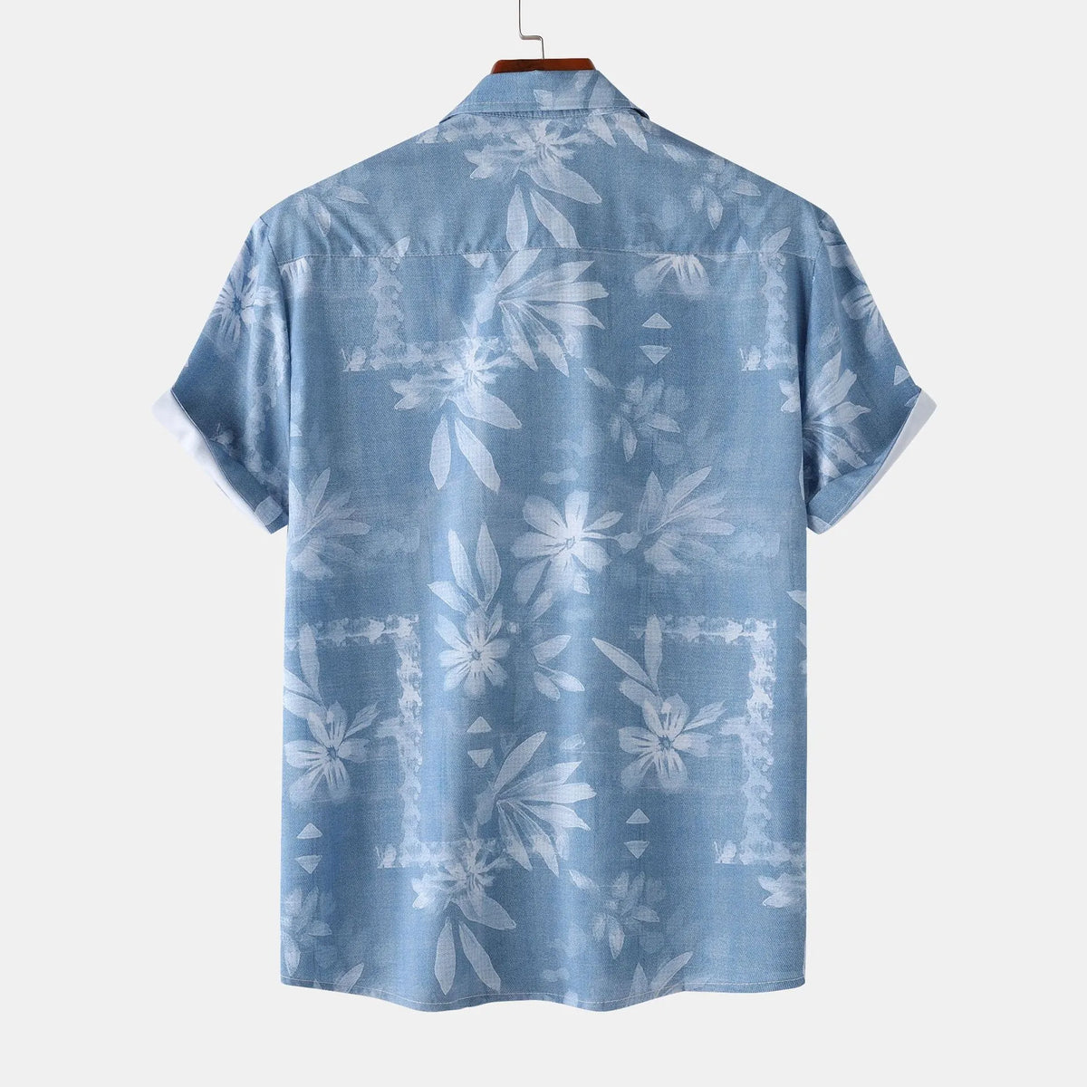Men's Printed Button Up Short Sleeve Shirt