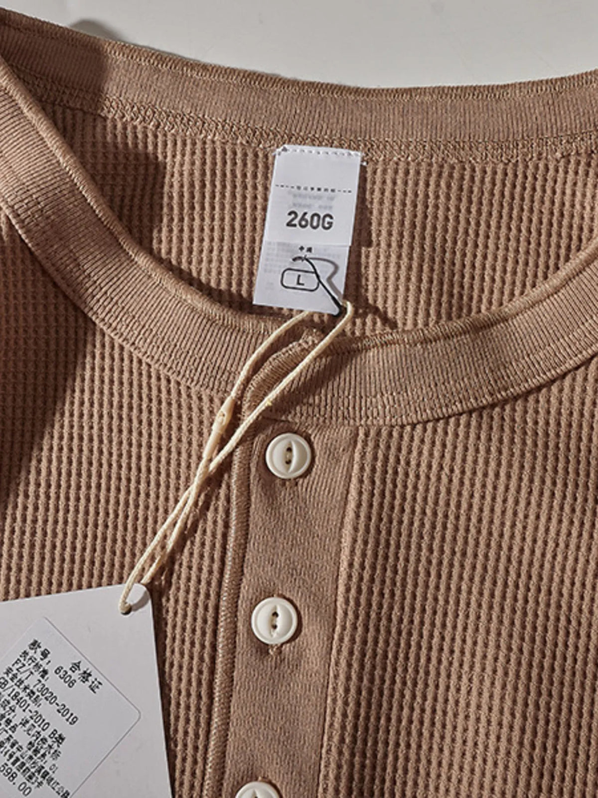 Men's Plus Size Button Detail Long Sleeve T-Shirt
