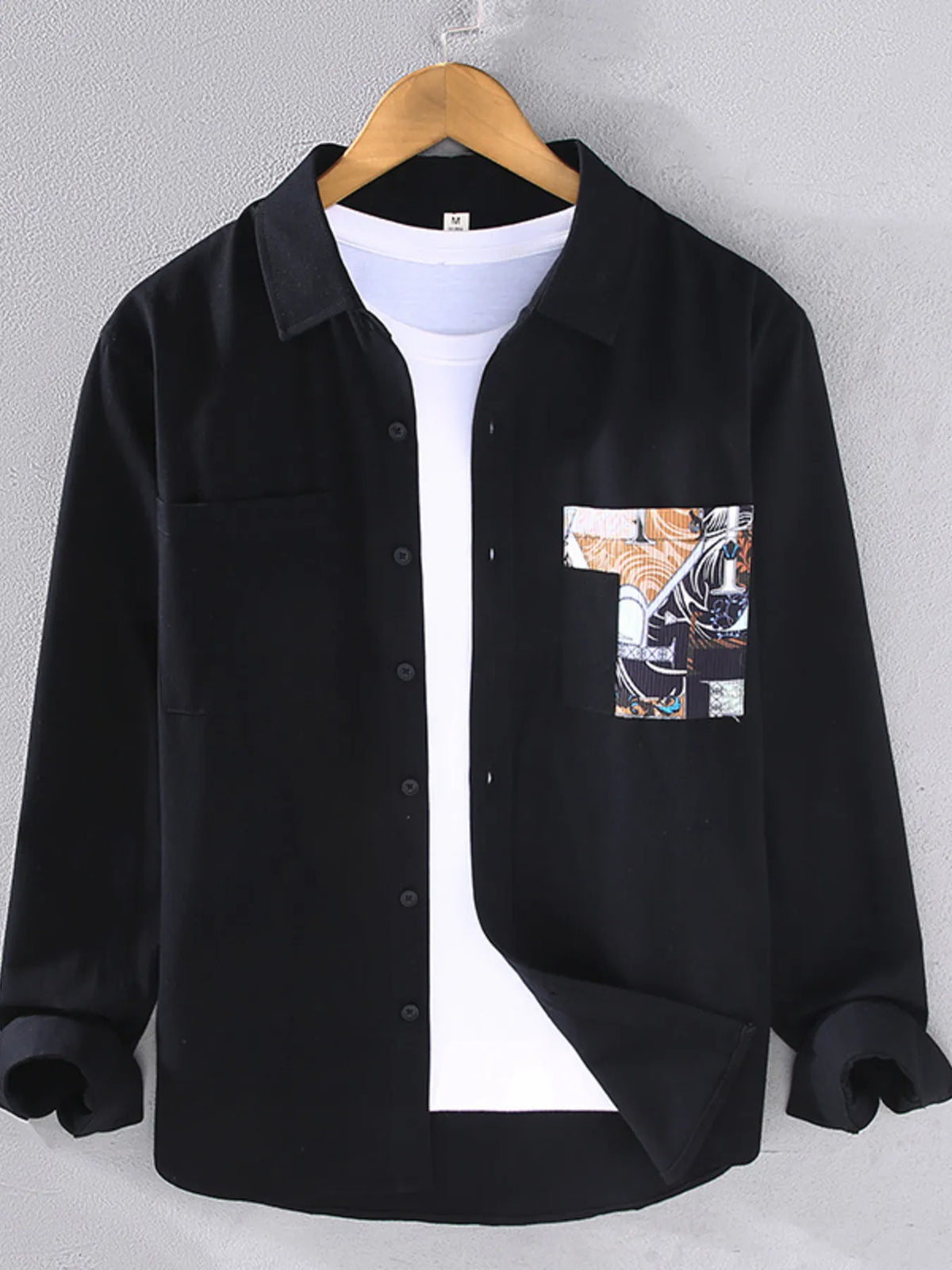 Men's Plus Size Button Up Long Sleeve Shirt