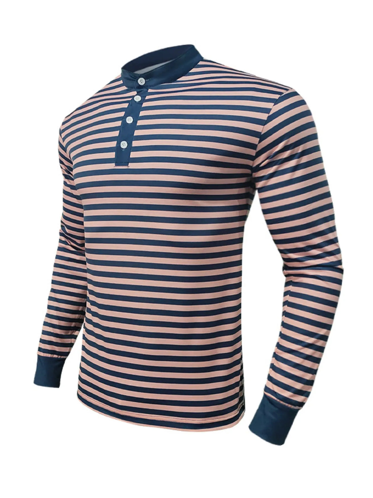 Men's Full Size Rainbow Striped Long Sleeve T-Shirt Plus Size