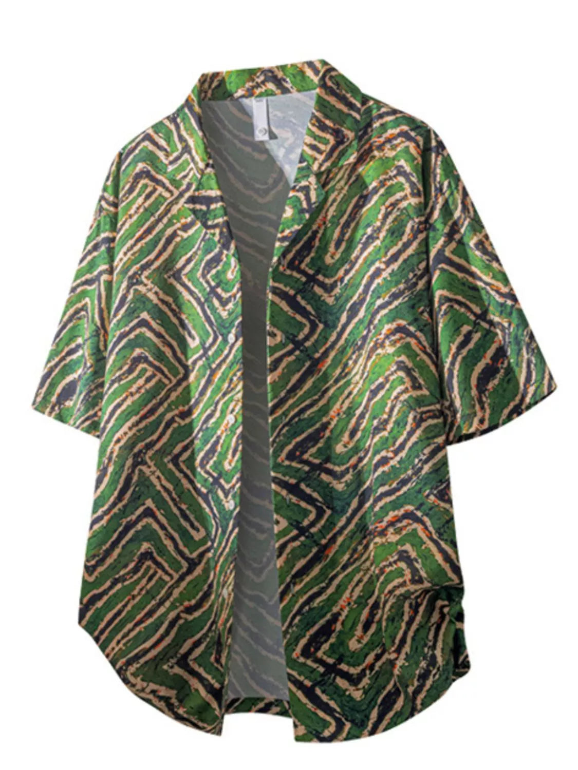 Men's Tropical Print Short Sleeve Shirt