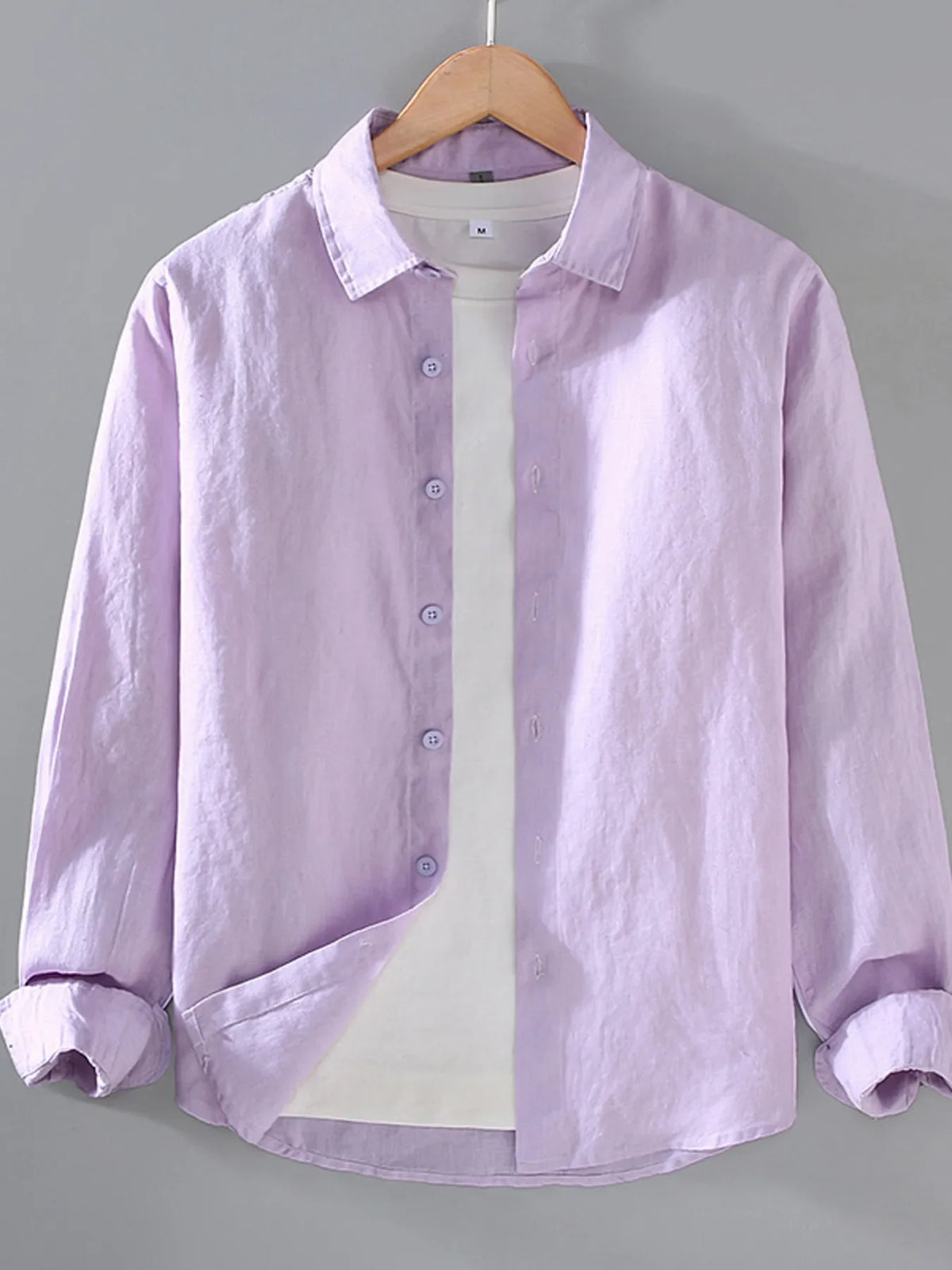 Men's Plus Size Button Up Long Sleeve Shirt